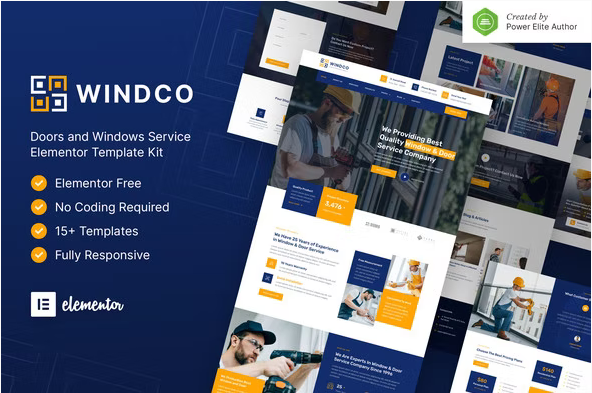 Windco – Doors & Windows Service Elementor Template Kit download