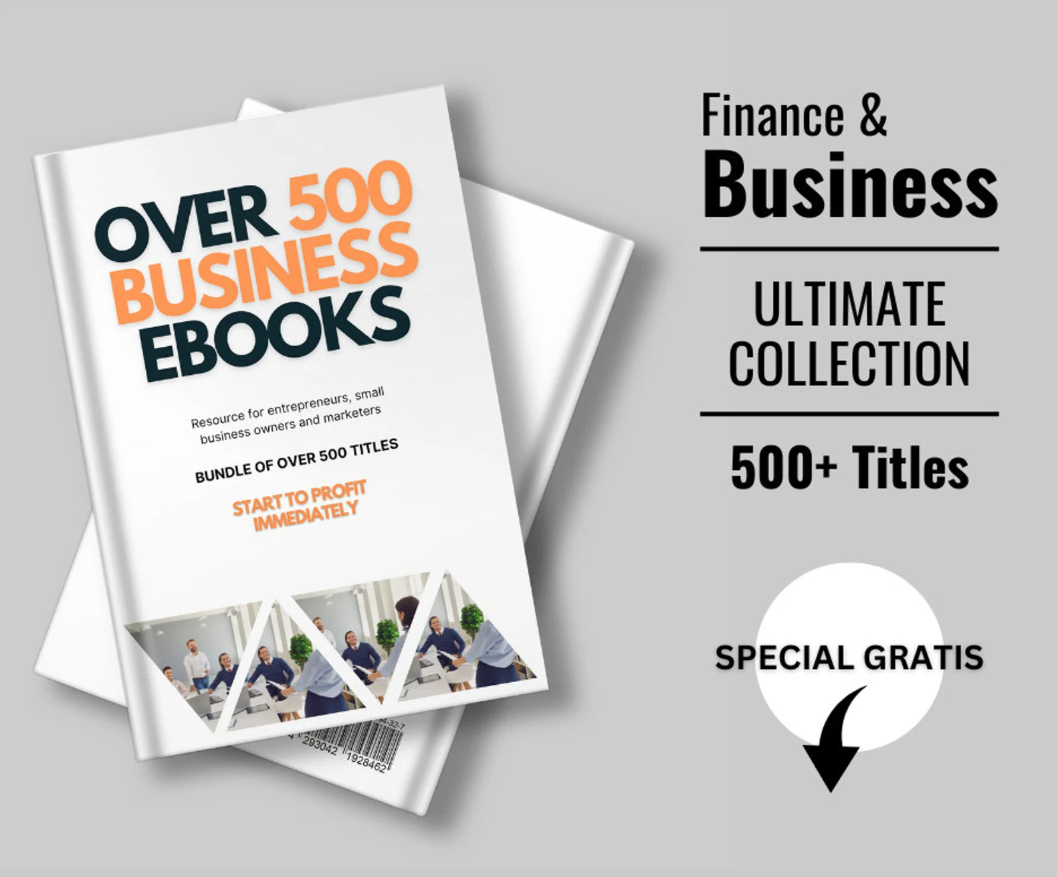 PLR Over 500 Premium Business eBooks Pack Collection + GRATIS Business Emails Pack | eBooks Bundle