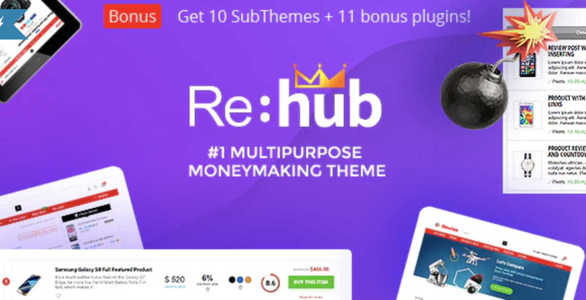 REHub - Price Comparison, Affiliate Marketing, Multi Vendor Store, Community Theme download