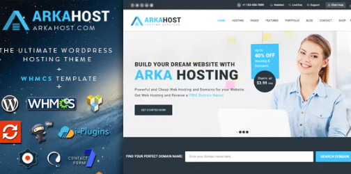 Arka Host – WHMCS Hosting, Shop & Corporate Theme download