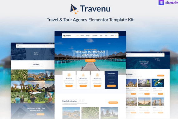 Travenu – Travel & Tour Agency Elementor Template Kit download