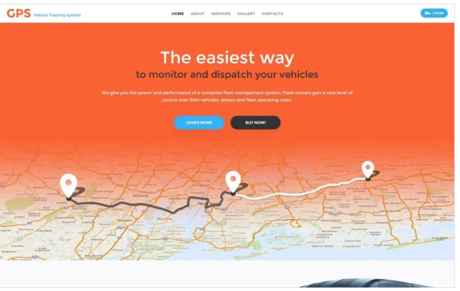 GPS Vehicle Tracking System Website Template download