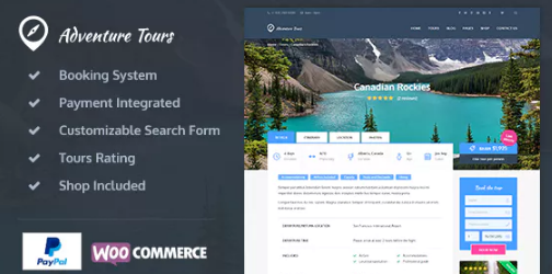 Adventure Tours – WordPress Tour/Travel Theme download