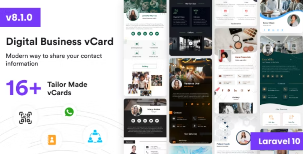 Digital Business Card Builder SaaS VCard