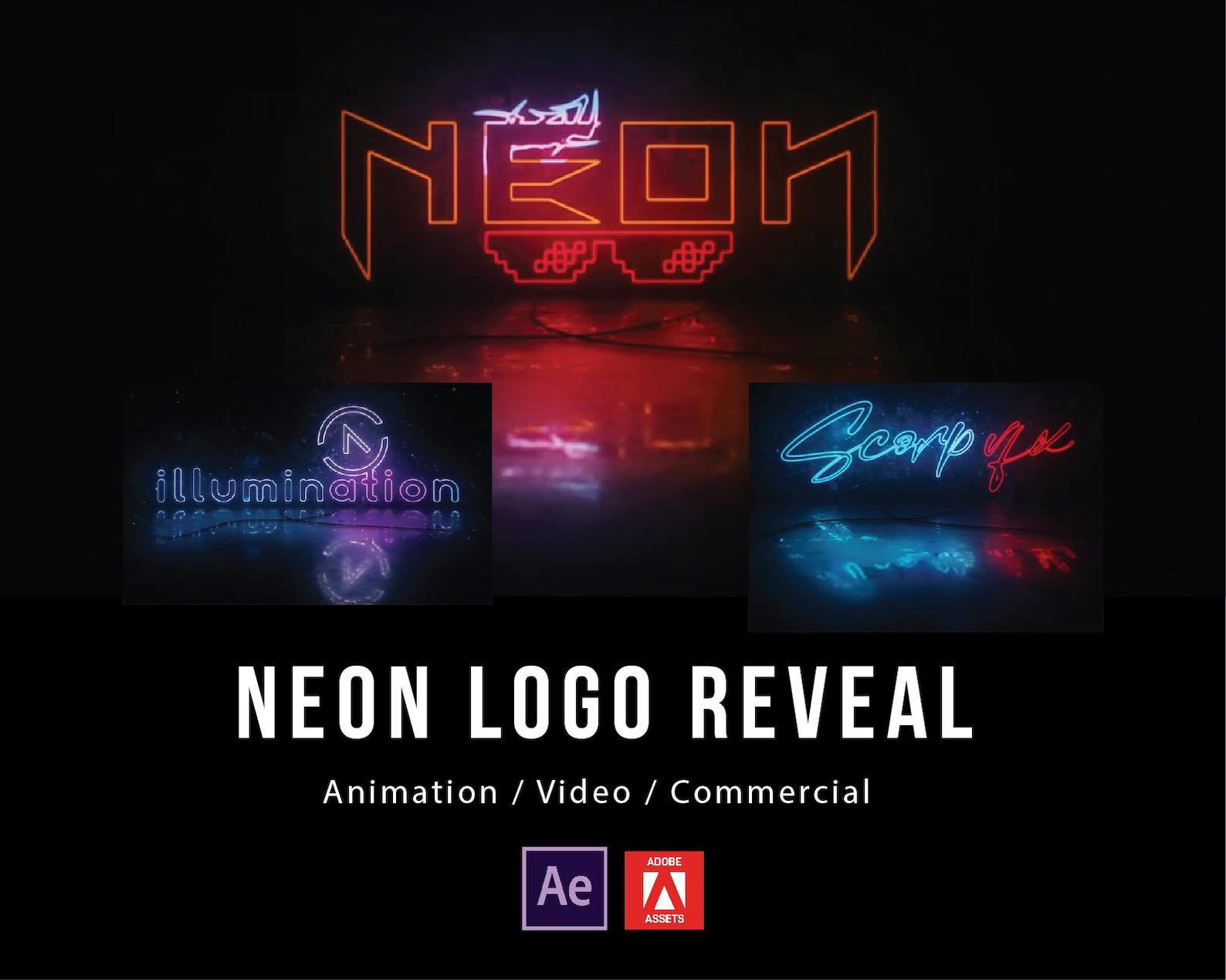 Neon Logo Reveal Video