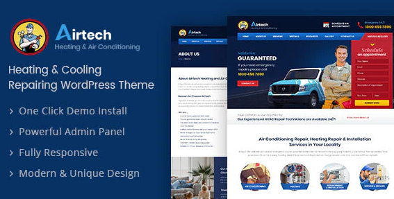 Airtech - Plumber WordPress theme download