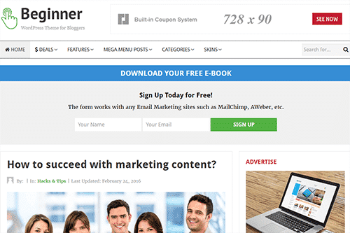 Theme Junkie Beginner WordPress Theme download