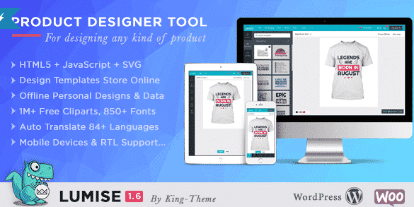 Lumise Product Designer | WooCommerce WordPress download