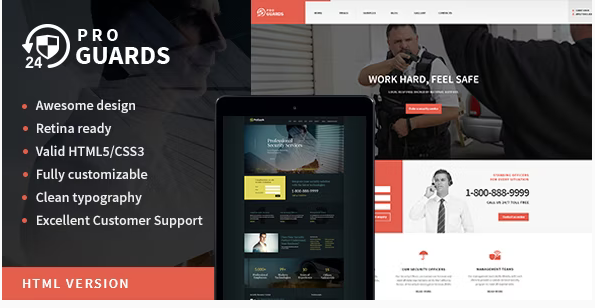 ProGuards | Safety & Security Site Template download